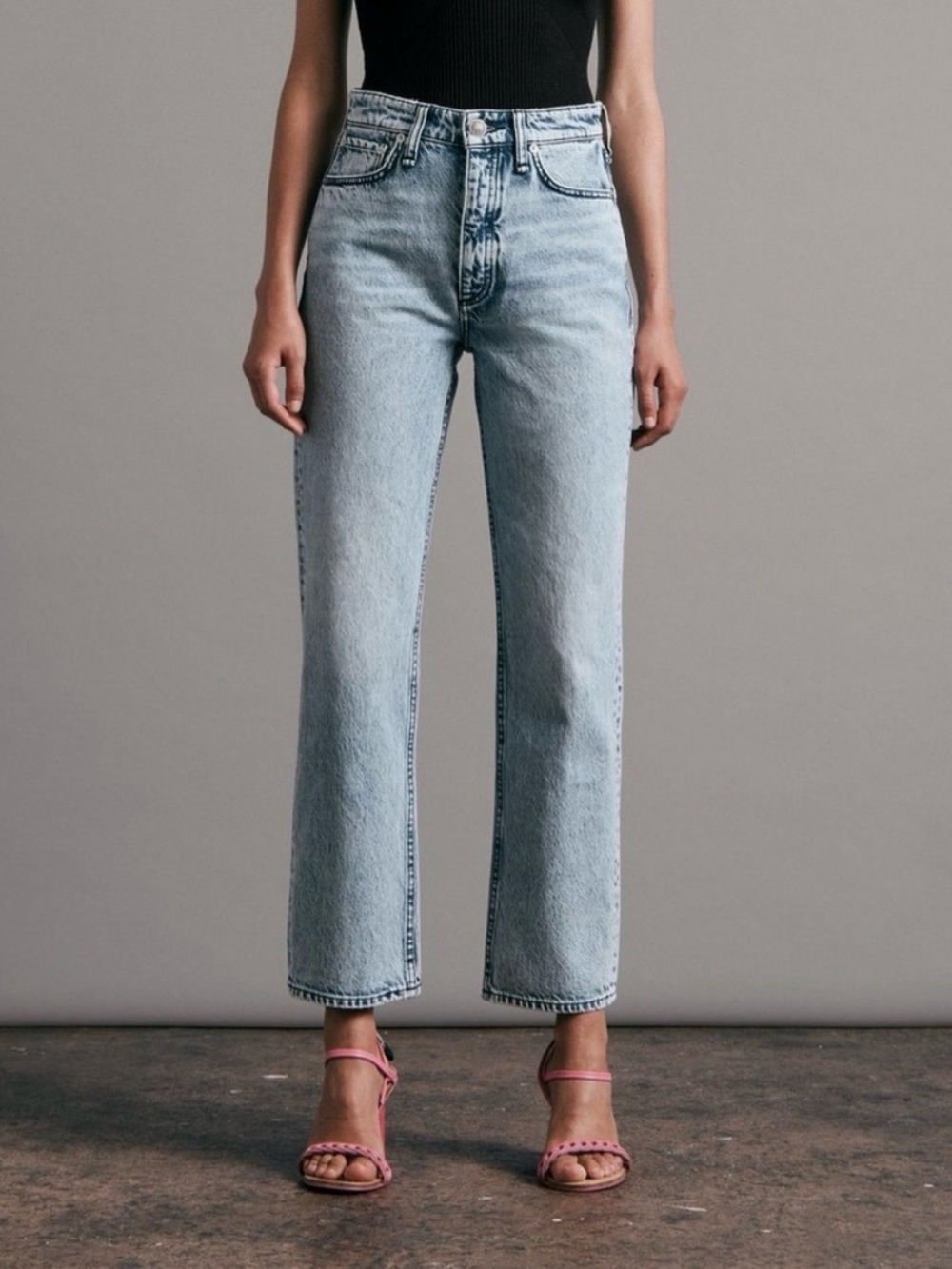 rag & bone Alex High - Rise Ankle Straight Jeans- Size 24